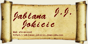 Jablana Jokičić vizit kartica
